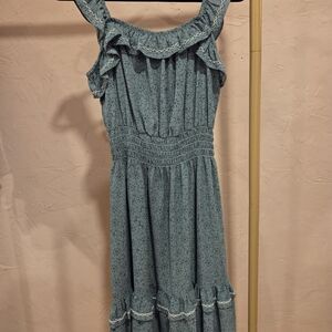 Summery Green Ruffle Dress